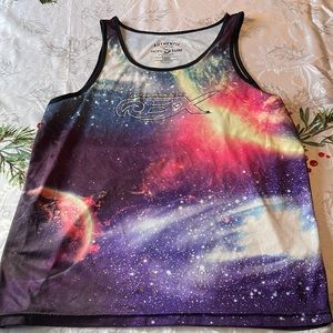 Galaxy print Pacific Surf tank top